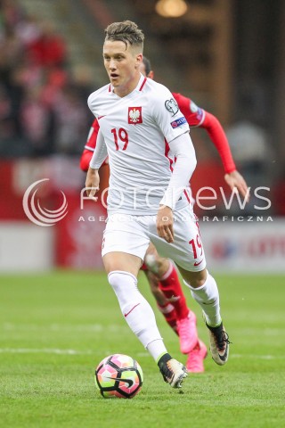  11.10.2016 WARSZAWA PILKA NOZNA <br />FOOTBALL POLISH ELIMINACJE MS 2018<br />MECZ POLSKA - ARMENIA NA STADIONIE NARODOWYM<br />N/Z PIOTR ZIELINSKI <br /> 
