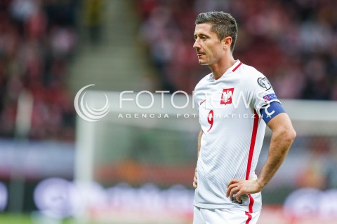  11.10.2016 WARSZAWA PILKA NOZNA <br />FOOTBALL POLISH ELIMINACJE MS 2018<br />MECZ POLSKA - ARMENIA NA STADIONIE NARODOWYM<br />N/Z ROBERT LEWANDOWSKI  <br /> 