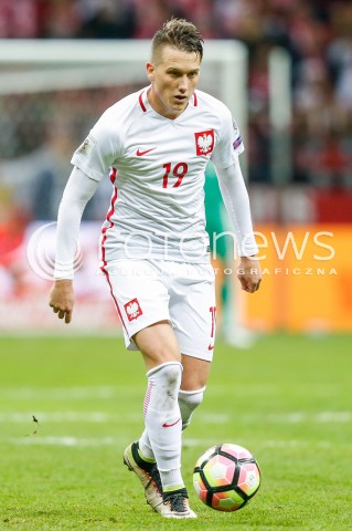  11.10.2016 WARSZAWA PILKA NOZNA <br />FOOTBALL POLISH ELIMINACJE MS 2018<br />MECZ POLSKA - ARMENIA NA STADIONIE NARODOWYM<br />N/Z PIOTR ZIELINSKI <br /> 