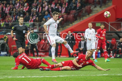  11.10.2016 WARSZAWA PILKA NOZNA <br />FOOTBALL POLISH ELIMINACJE MS 2018<br />MECZ POLSKA - ARMENIA NA STADIONIE NARODOWYM<br />N/Z MACIEJ RYBUS <br /> 