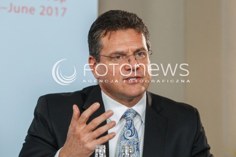  15.10.2016 RZESZOW <br />SPOTKANIE PREZYDENTOW PANSTW GRUPY WYSZEHRADZKIEJ W RZESZOWIE<br />N/Z MAROS SEFCOVIC ( WICEPRZEWODNICZACY KOMISJI EUROPEJSKIEJ - KOMISARZ DS. UNII ENERGETYCZNEJ ) <br /> 