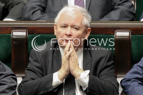  20.10.2016 WARSZAWA SEJM<br />POSIEDZENIE SEJMU RP<br />N/Z JAROSLAW KACZYNSKI <br /> 
