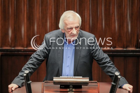  20.10.2016 WARSZAWA SEJM<br />POSIEDZENIE SEJMU RP<br />N/Z RYSZARD TERLECKI <br /> 