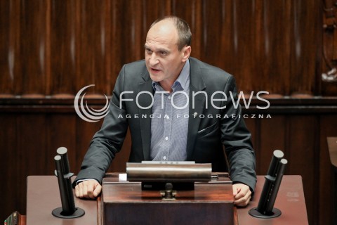  20.10.2016 WARSZAWA SEJM<br />POSIEDZENIE SEJMU RP<br />N/Z PAWEL KUKIZ <br /> 