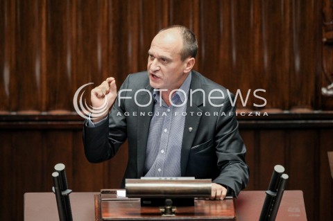  20.10.2016 WARSZAWA SEJM<br />POSIEDZENIE SEJMU RP<br />N/Z PAWEL KUKIZ <br /> 