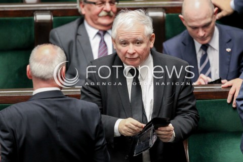  20.10.2016 WARSZAWA SEJM<br />POSIEDZENIE SEJMU RP<br />N/Z JAROSLAW KACZYNSKI <br /> 