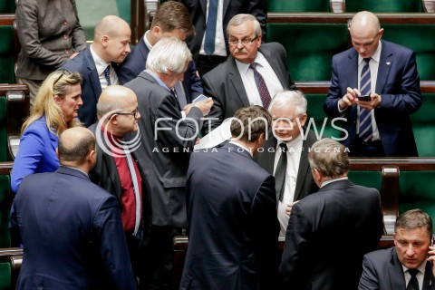  20.10.2016 WARSZAWA SEJM<br />POSIEDZENIE SEJMU RP<br />N/Z JAROSLAW KACZYNSKI RYSZARD TERLECKI POSLOWIE<br /> 