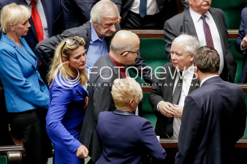  20.10.2016 WARSZAWA SEJM<br />POSIEDZENIE SEJMU RP<br />N/Z JAROSLAW KACZYNSKI RYSZARD TERLECKI POSLOWIE<br /> 