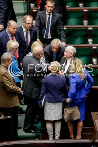  20.10.2016 WARSZAWA SEJM<br />POSIEDZENIE SEJMU RP<br />N/Z JAROSLAW KACZYNSKI RYSZARD TERLECKI POSLOWIE<br /> 