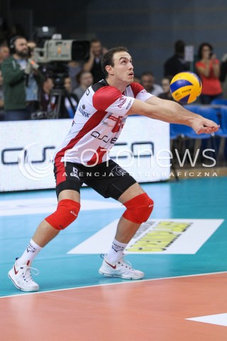  21.10.2016 RZESZOW<br />SIATKOWKA PLUSLIGA 2016/2017 MEN VOLLEYBALL POLAND POLISH PLUS LIGA LEAGUE SEASON 2016/2017<br />MECZ ASSECO RESOVIA RZESZOW - LOTOS TREFL GDANSK <br />N/Z MARKO IVOVIC SYLWETKA <br /> 