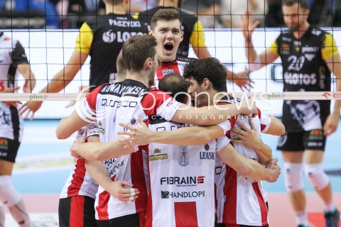  21.10.2016 RZESZOW<br />SIATKOWKA PLUSLIGA 2016/2017 MEN VOLLEYBALL POLAND POLISH PLUS LIGA LEAGUE SEASON 2016/2017<br />MECZ ASSECO RESOVIA RZESZOW - LOTOS TREFL GDANSK <br />N/Z BARTLOMIEJ LEMANSKI RADOSC EMOCJE <br /> 