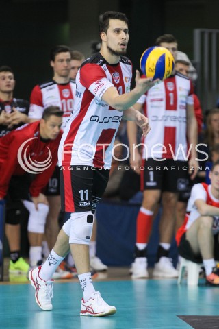  21.10.2016 RZESZOW<br />SIATKOWKA PLUSLIGA 2016/2017 MEN VOLLEYBALL POLAND POLISH PLUS LIGA LEAGUE SEASON 2016/2017<br />MECZ ASSECO RESOVIA RZESZOW - LOTOS TREFL GDANSK <br />N/Z FABIAN DRZYZGA SYLWETKA <br /> 