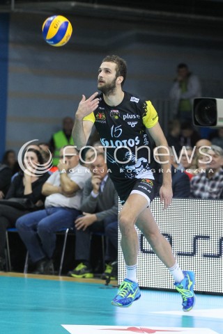  21.10.2016 RZESZOW<br />SIATKOWKA PLUSLIGA 2016/2017 MEN VOLLEYBALL POLAND POLISH PLUS LIGA LEAGUE SEASON 2016/2017<br />MECZ ASSECO RESOVIA RZESZOW - LOTOS TREFL GDANSK <br />N/Z MATEUSZ MIKA SYLWETKA <br /> 