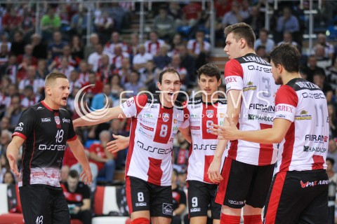  21.10.2016 RZESZOW<br />SIATKOWKA PLUSLIGA 2016/2017 MEN VOLLEYBALL POLAND POLISH PLUS LIGA LEAGUE SEASON 2016/2017<br />MECZ ASSECO RESOVIA RZESZOW - LOTOS TREFL GDANSK <br />N/Z DAMIAN WOJTASZEK MARKO IVOVIC THIBAULT ROSSARD BARTLOMIEJ LEMANSKI FABIAN DRZYZGA RADOSC EMOCJE <br /> 