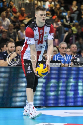  21.10.2016 RZESZOW<br />SIATKOWKA PLUSLIGA 2016/2017 MEN VOLLEYBALL POLAND POLISH PLUS LIGA LEAGUE SEASON 2016/2017<br />MECZ ASSECO RESOVIA RZESZOW - LOTOS TREFL GDANSK <br />N/Z JOHN GORDON PERRIN SYLWETKA <br /> 