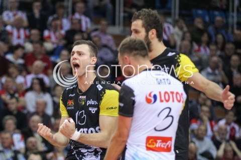  21.10.2016 RZESZOW<br />SIATKOWKA PLUSLIGA 2016/2017 MEN VOLLEYBALL POLAND POLISH PLUS LIGA LEAGUE SEASON 2016/2017<br />MECZ ASSECO RESOVIA RZESZOW - LOTOS TREFL GDANSK <br />N/Z SZYMON ROMAC RADOSC EMOCJE <br /> 