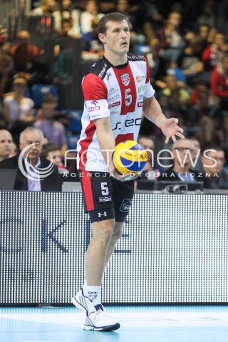  21.10.2016 RZESZOW<br />SIATKOWKA PLUSLIGA 2016/2017 MEN VOLLEYBALL POLAND POLISH PLUS LIGA LEAGUE SEASON 2016/2017<br />MECZ ASSECO RESOVIA RZESZOW - LOTOS TREFL GDANSK <br />N/Z LUKAS TICHACEK SYLWETKA <br /> 