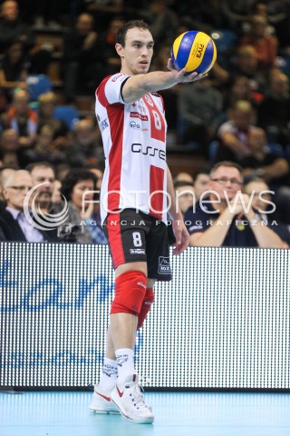  21.10.2016 RZESZOW<br />SIATKOWKA PLUSLIGA 2016/2017 MEN VOLLEYBALL POLAND POLISH PLUS LIGA LEAGUE SEASON 2016/2017<br />MECZ ASSECO RESOVIA RZESZOW - LOTOS TREFL GDANSK <br />N/Z MARKO IVOVIC SYLWETKA <br /> 