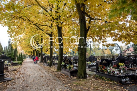  23.10.2016 CMENTARZ KOMUNALNY W PIASECZNIE<br />ZDJECIE ILUSTRACYJNE<br />N/Z NAGROBKI NA CMENTARZU KOMUNALNYM W PIASECZNIE<br /> 