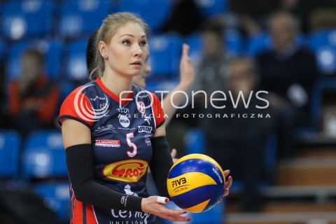  23.10.2016 RZESZOW<br />SIATKOWKA ORLEN LIGA 2016/2017 WOMEN VOLLEYBALL POLAND POLISH ORLENLIGA LEAGUE SEASON 2016/2017<br />MECZ DEVELOPRES SKYRES RZESZOW - BUDOWLANI LODZ <br />N/Z MONIKA KUTYLA SYLWETKA <br /> 