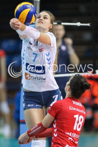  23.10.2016 RZESZOW<br />SIATKOWKA ORLEN LIGA 2016/2017 WOMEN VOLLEYBALL POLAND POLISH ORLENLIGA LEAGUE SEASON 2016/2017<br />MECZ DEVELOPRES SKYRES RZESZOW - BUDOWLANI LODZ <br />N/Z EWA SLIWINSKA LUCYNA BOREK <br /> 