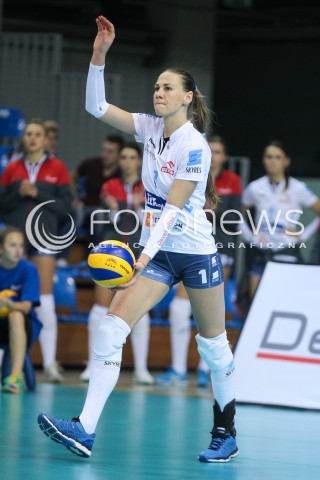  23.10.2016 RZESZOW<br />SIATKOWKA ORLEN LIGA 2016/2017 WOMEN VOLLEYBALL POLAND POLISH ORLENLIGA LEAGUE SEASON 2016/2017<br />MECZ DEVELOPRES SKYRES RZESZOW - BUDOWLANI LODZ <br />N/Z KREMENA KAMENOVA SYLWETKA <br /> 