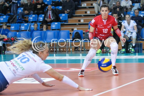  23.10.2016 RZESZOW<br />SIATKOWKA ORLEN LIGA 2016/2017 WOMEN VOLLEYBALL POLAND POLISH ORLENLIGA LEAGUE SEASON 2016/2017<br />MECZ DEVELOPRES SKYRES RZESZOW - BUDOWLANI LODZ <br />N/Z LUCYNA BOREK ADELA HELIC <br /> 
