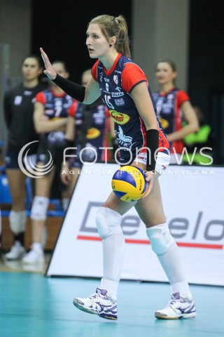  23.10.2016 RZESZOW<br />SIATKOWKA ORLEN LIGA 2016/2017 WOMEN VOLLEYBALL POLAND POLISH ORLENLIGA LEAGUE SEASON 2016/2017<br />MECZ DEVELOPRES SKYRES RZESZOW - BUDOWLANI LODZ <br />N/Z KAJA GROBELNA SYLWETKA <br /> 
