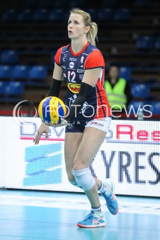  23.10.2016 RZESZOW<br />SIATKOWKA ORLEN LIGA 2016/2017 WOMEN VOLLEYBALL POLAND POLISH ORLENLIGA LEAGUE SEASON 2016/2017<br />MECZ DEVELOPRES SKYRES RZESZOW - BUDOWLANI LODZ <br />N/Z HEIKE BEIER SYLWETKA <br /> 