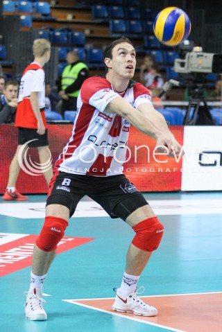  30.10.2016 RZESZOW<br />SIATKOWKA PLUSLIGA 2016/2017 MEN VOLLEYBALL POLAND POLISH PLUS LIGA LEAGUE SEASON 2016/2017<br />MECZ ASSECO RESOVIA RZESZOW - CERRAD CZARNI RADOM <br />N/Z MARKO IVOVIC SYLWETKA <br /> 