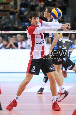  30.10.2016 RZESZOW<br />SIATKOWKA PLUSLIGA 2016/2017 MEN VOLLEYBALL POLAND POLISH PLUS LIGA LEAGUE SEASON 2016/2017<br />MECZ ASSECO RESOVIA RZESZOW - CERRAD CZARNI RADOM <br />N/Z THIBAULT ROSSARD SYLWETKA <br /> 