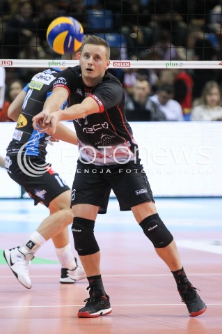  30.10.2016 RZESZOW<br />SIATKOWKA PLUSLIGA 2016/2017 MEN VOLLEYBALL POLAND POLISH PLUS LIGA LEAGUE SEASON 2016/2017<br />MECZ ASSECO RESOVIA RZESZOW - CERRAD CZARNI RADOM <br />N/Z DAMIAN WOJTASZEK SYLWETKA <br /> 