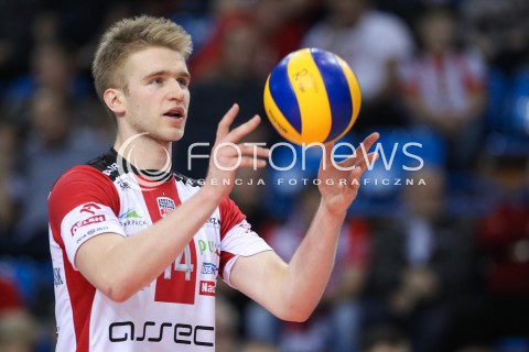  30.10.2016 RZESZOW<br />SIATKOWKA PLUSLIGA 2016/2017 MEN VOLLEYBALL POLAND POLISH PLUS LIGA LEAGUE SEASON 2016/2017<br />MECZ ASSECO RESOVIA RZESZOW - CERRAD CZARNI RADOM <br />N/Z DOMINIK DEPOWSKI SYLWETKA <br /> 