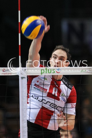  30.10.2016 RZESZOW<br />SIATKOWKA PLUSLIGA 2016/2017 MEN VOLLEYBALL POLAND POLISH PLUS LIGA LEAGUE SEASON 2016/2017<br />MECZ ASSECO RESOVIA RZESZOW - CERRAD CZARNI RADOM <br />N/Z MARKO IVOVIC SYLWETKA ATAK <br /> 