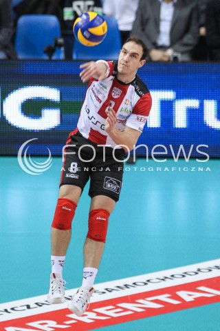  30.10.2016 RZESZOW<br />SIATKOWKA PLUSLIGA 2016/2017 MEN VOLLEYBALL POLAND POLISH PLUS LIGA LEAGUE SEASON 2016/2017<br />MECZ ASSECO RESOVIA RZESZOW - CERRAD CZARNI RADOM <br />N/Z MARKO IVOVIC SYLWETKA <br /> 