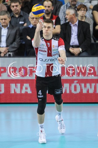  30.10.2016 RZESZOW<br />SIATKOWKA PLUSLIGA 2016/2017 MEN VOLLEYBALL POLAND POLISH PLUS LIGA LEAGUE SEASON 2016/2017<br />MECZ ASSECO RESOVIA RZESZOW - CERRAD CZARNI RADOM <br />N/Z JOHN GORDON PERRIN SYLWETKA <br /> 