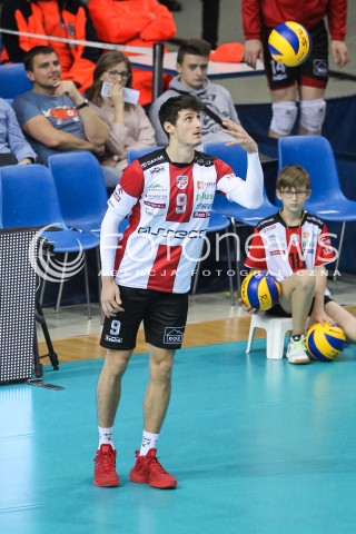  30.10.2016 RZESZOW<br />SIATKOWKA PLUSLIGA 2016/2017 MEN VOLLEYBALL POLAND POLISH PLUS LIGA LEAGUE SEASON 2016/2017<br />MECZ ASSECO RESOVIA RZESZOW - CERRAD CZARNI RADOM <br />N/Z THIBAULT ROSSARD SYLWETKA <br /> 