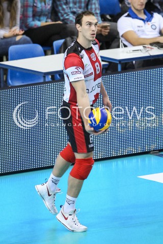  30.10.2016 RZESZOW<br />SIATKOWKA PLUSLIGA 2016/2017 MEN VOLLEYBALL POLAND POLISH PLUS LIGA LEAGUE SEASON 2016/2017<br />MECZ ASSECO RESOVIA RZESZOW - CERRAD CZARNI RADOM <br />N/Z MARKO IVOVIC SYLWETKA <br /> 