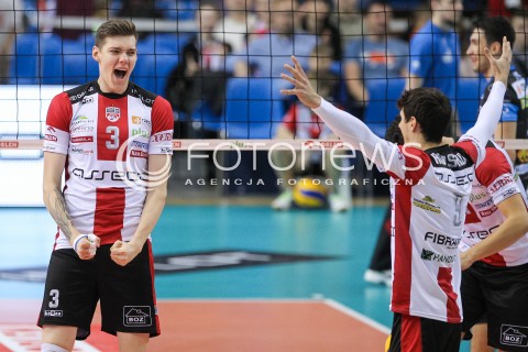  30.10.2016 RZESZOW<br />SIATKOWKA PLUSLIGA 2016/2017 MEN VOLLEYBALL POLAND POLISH PLUS LIGA LEAGUE SEASON 2016/2017<br />MECZ ASSECO RESOVIA RZESZOW - CERRAD CZARNI RADOM <br />N/Z BARTLOMIEJ LEMANSKI RADOSC EMOCJE SYLWETKA <br /> 