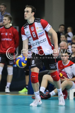  30.10.2016 RZESZOW<br />SIATKOWKA PLUSLIGA 2016/2017 MEN VOLLEYBALL POLAND POLISH PLUS LIGA LEAGUE SEASON 2016/2017<br />MECZ ASSECO RESOVIA RZESZOW - CERRAD CZARNI RADOM <br />N/Z MARKO IVOVIC SYLWETKA <br /> 