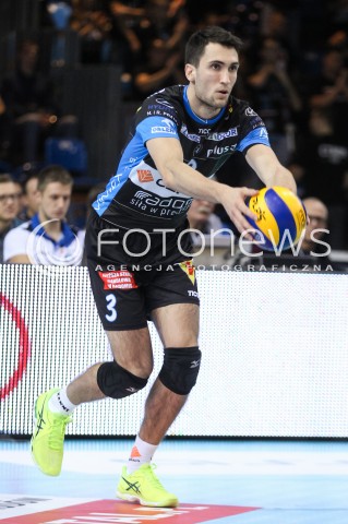  30.10.2016 RZESZOW<br />SIATKOWKA PLUSLIGA 2016/2017 MEN VOLLEYBALL POLAND POLISH PLUS LIGA LEAGUE SEASON 2016/2017<br />MECZ ASSECO RESOVIA RZESZOW - CERRAD CZARNI RADOM <br />N/Z LUKASZ WIESE SYLWETKA <br /> 
