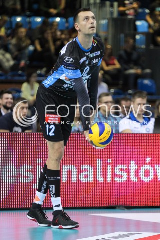  30.10.2016 RZESZOW<br />SIATKOWKA PLUSLIGA 2016/2017 MEN VOLLEYBALL POLAND POLISH PLUS LIGA LEAGUE SEASON 2016/2017<br />MECZ ASSECO RESOVIA RZESZOW - CERRAD CZARNI RADOM <br />N/Z EMANUEL KOHUT SYLWETKA <br /> 