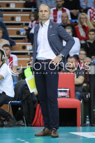  30.10.2016 RZESZOW<br />SIATKOWKA PLUSLIGA 2016/2017 MEN VOLLEYBALL POLAND POLISH PLUS LIGA LEAGUE SEASON 2016/2017<br />MECZ ASSECO RESOVIA RZESZOW - CERRAD CZARNI RADOM <br />N/Z ANDRZEJ KOWAL - I TRENER ( HEAD COACH ) SYLWETKA <br /> 