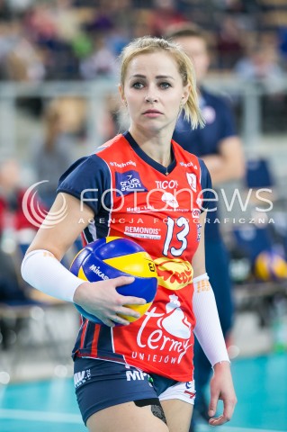  31.10.2016 LODZ SIATKOWKA <br />
ORLEN LIGA  SEZON 2016/2017 <br />
BEEF MASTER BUDOWLANI LODZ - KSZO OSTROWIEC SWIETOKRZYSKI<br />
N/Z PAULINA MAJ-ERWARDT SYLWETKA<br />
 