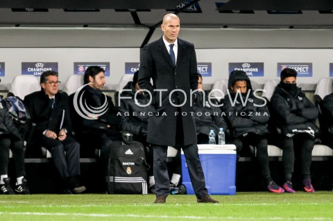  02.11.2016 WARSZAWA PILKA NOZNA STADION LEGII<br />FOOTBALL RUNDA ELIMINACJI UEFA CHAMPIONS LEAGUE<br />MECZ LEGIA WARSZAWA - REAL MADRYT<br />N/Z ZINEDINE ZIDANE - TRENER REAL MADRYT ( HEAD COACH ) <br /> 