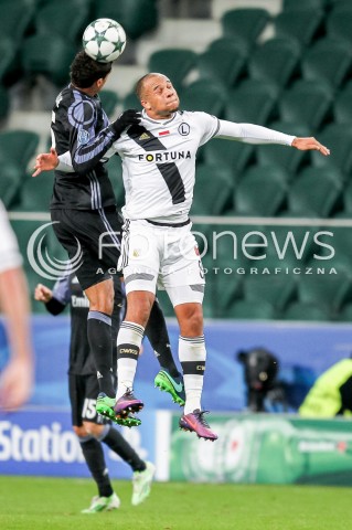  02.11.2016 WARSZAWA PILKA NOZNA STADION LEGII<br />FOOTBALL RUNDA ELIMINACJI UEFA CHAMPIONS LEAGUE<br />MECZ LEGIA WARSZAWA - REAL MADRYT<br />N/Z VADIS ODJIDJA OFOE RAPHAEL VARANE <br /> 