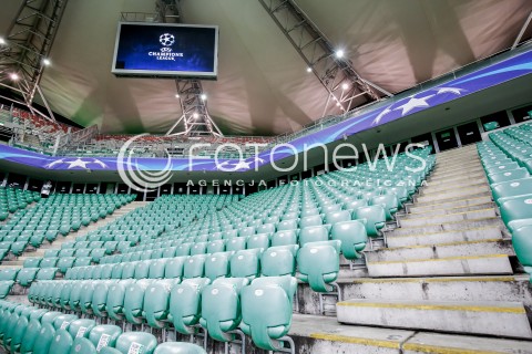  02.11.2016 WARSZAWA PILKA NOZNA STADION LEGII<br />FOOTBALL RUNDA ELIMINACJI UEFA CHAMPIONS LEAGUE<br />MECZ LEGIA WARSZAWA - REAL MADRYT<br />N/Z PUSTE TRYBUNY W TRAKCIE MECZU<br /> 