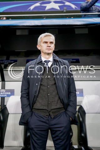 02.11.2016 WARSZAWA PILKA NOZNA STADION LEGII<br />FOOTBALL RUNDA ELIMINACJI UEFA CHAMPIONS LEAGUE<br />MECZ LEGIA WARSZAWA - REAL MADRYT<br />N/Z JACEK MAGIERA - TRENER LEGII ( HEAD COACH ) <br /> 