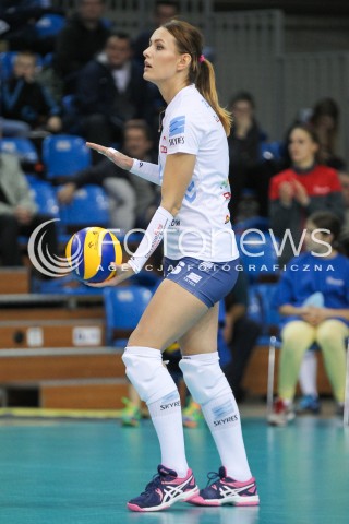  06.11.2016 RZESZOW<br />SIATKOWKA ORLEN LIGA 2016/2017 WOMEN VOLLEYBALL POLAND POLISH ORLENLIGA LEAGUE SEASON 2016/2017<br />MECZ DEVELOPRES SKYRES RZESZOW - CHEMIK POLICE <br />N/Z KATARZYNA ZABINSKA SYLWETKA <br /> 