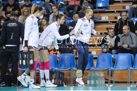  06.11.2016 RZESZOW<br />SIATKOWKA ORLEN LIGA 2016/2017 WOMEN VOLLEYBALL POLAND POLISH ORLENLIGA LEAGUE SEASON 2016/2017<br />MECZ DEVELOPRES SKYRES RZESZOW - CHEMIK POLICE <br />N/Z ANNA WERBLINSKA BOL URAZ KONTUZJA EMOCJE<br /> 